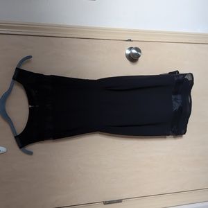 Black dress with sheer accent